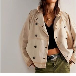 NWOT Free PEOPLE Viva Surplus Jacket Oatmeal Small